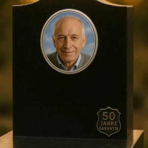 GRABBILD-PORZELLANBILD MIT GOLDRAND RUND