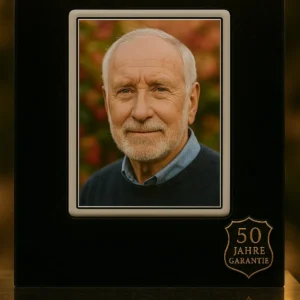 GRABBILD-PORZELLANBILD RECHTECK MIT SILBERRING