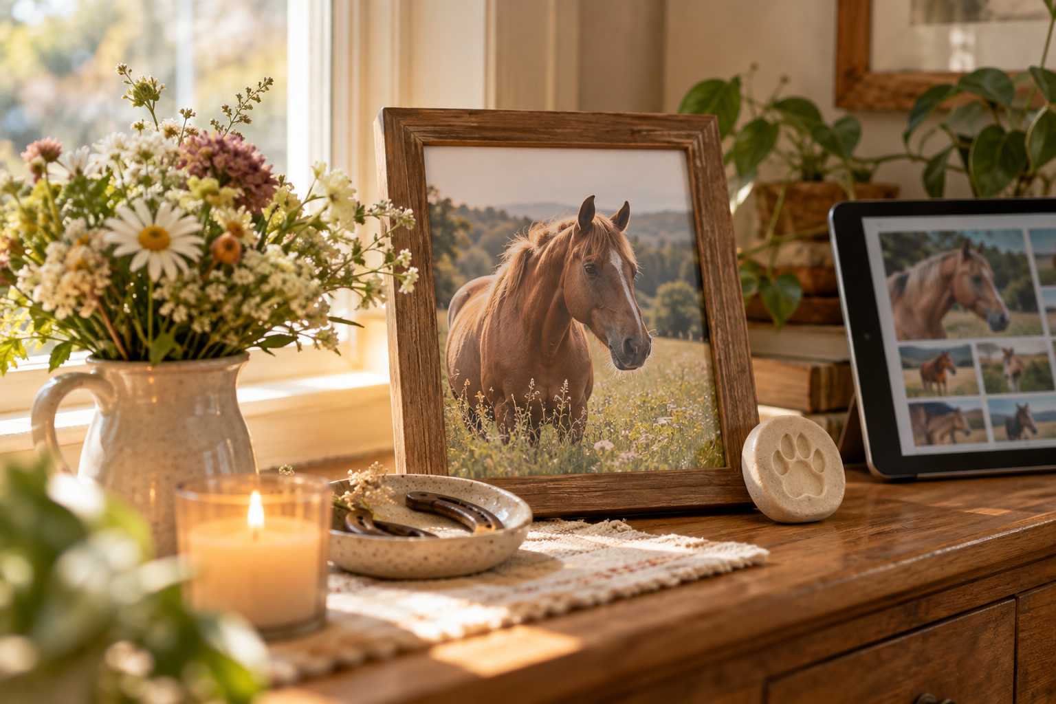 Fotogalerie und Erinnerung an ein Pferd